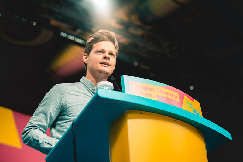 Phil Hackemann bei einer FDP-Veranstaltung
