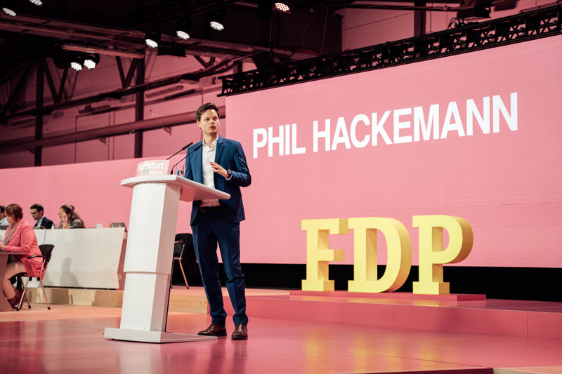 Phil Hackemann bei einer FDP-Veranstaltung